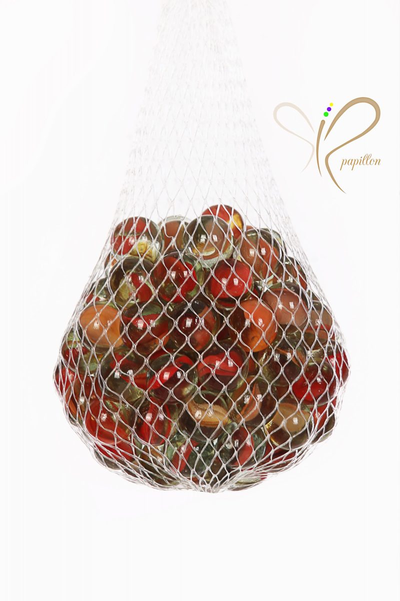 Cat's Eye red Marble ( 3 Feathered) - Image 2